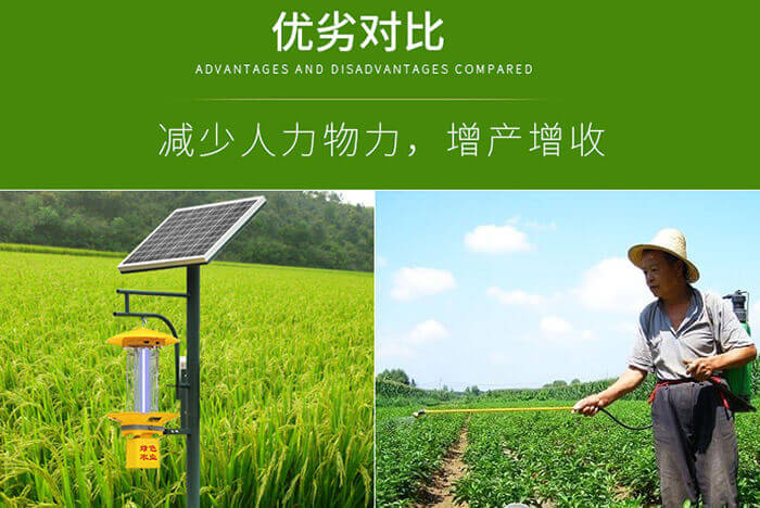 太陽能殺蟲燈多少畝一臺，節(jié)能環(huán)保的殺蟲燈應(yīng)用
